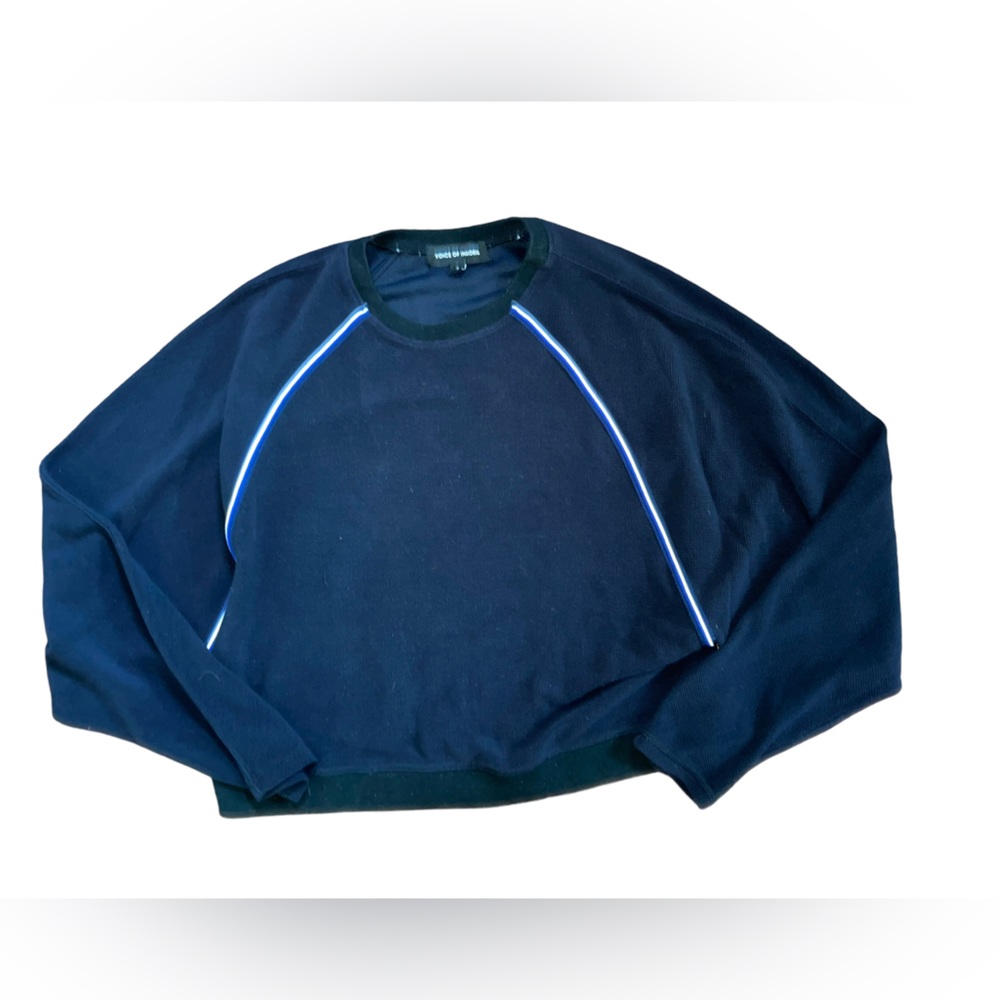 Voice of insiders waffle knit pullover small